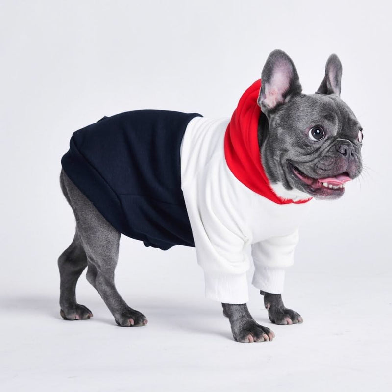 Felpa con Cappuccio per Cani Rossa, Bianca e Marina