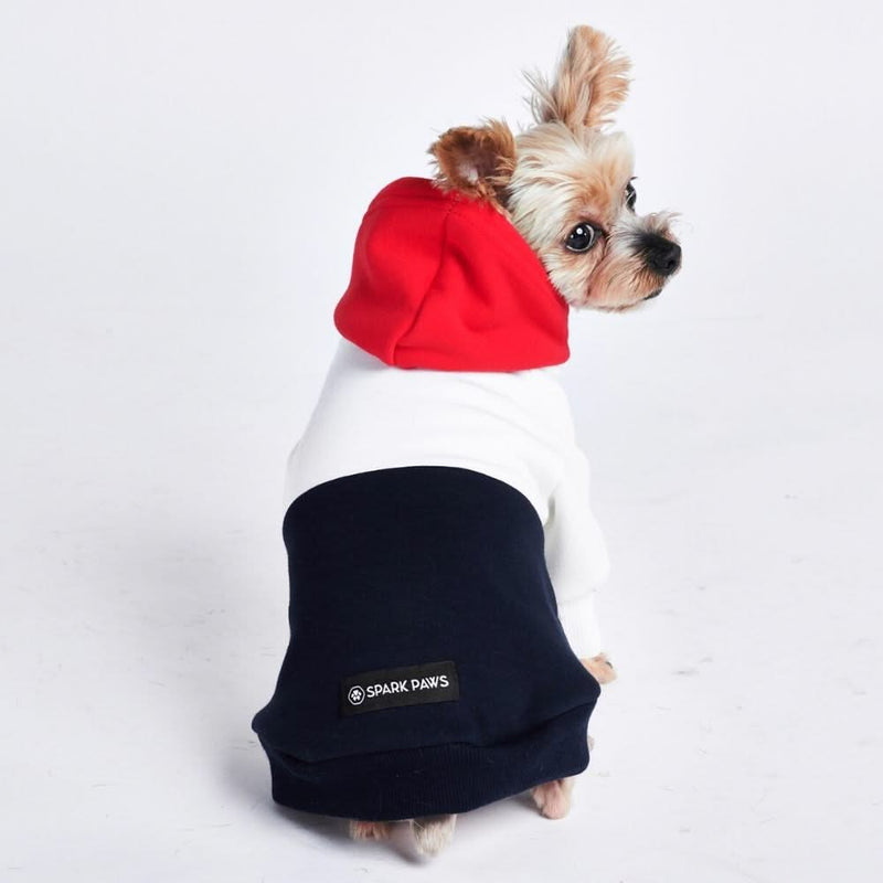 Felpa con Cappuccio per Cani Rossa, Bianca e Marina