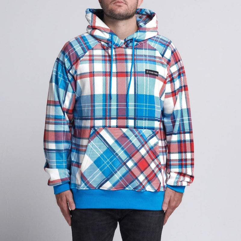 Maglione Plaid per Umani - Quadretti blu e rossi