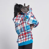 Maglione Plaid per Umani - Quadretti blu e rossi