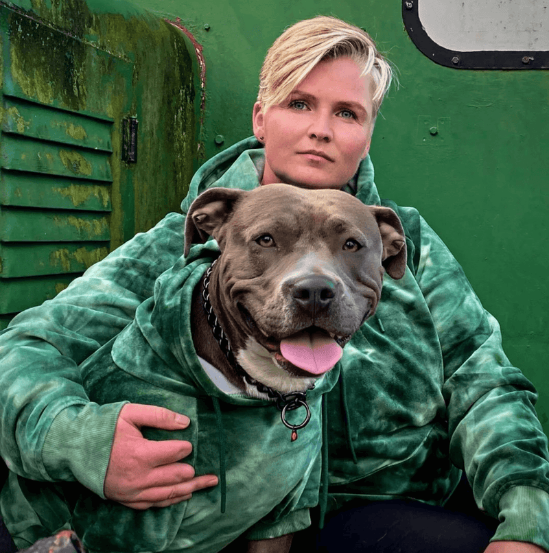 Maglione in Velluto per Umani - Verde Smeraldo