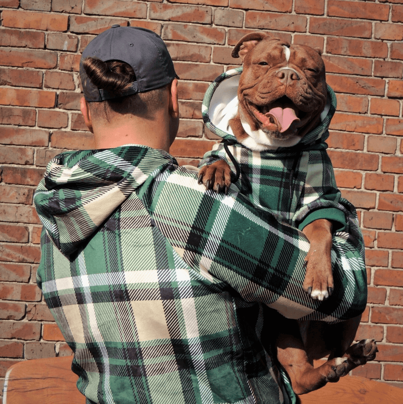 Maglione Plaid per Umani - Quadretti verdi